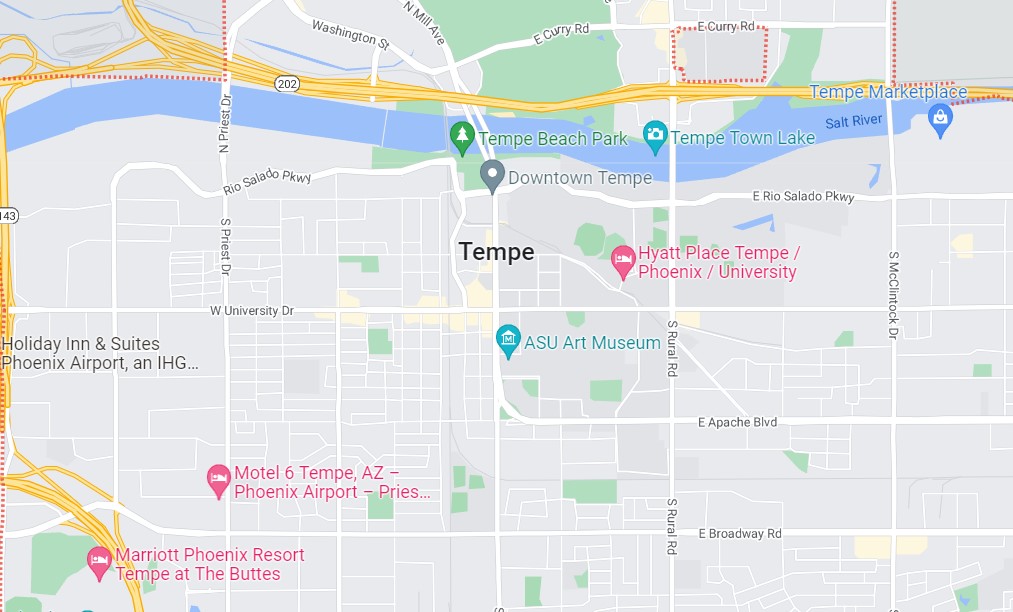 tempe arizona map